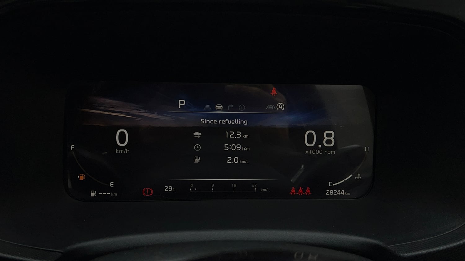 Used 2024 Kia Sonet X Line 1.0 Turbo Petrol DCT Petrol Automatic interior CLUSTERMETER VIEW
