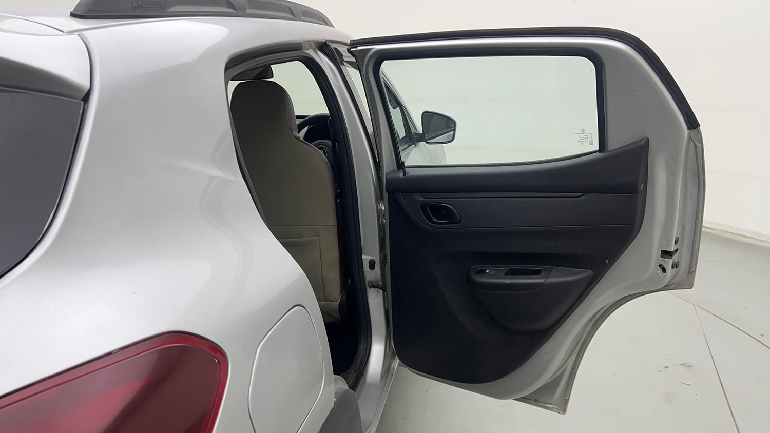 Used 2020 Renault Kwid RXT 1.0 Opt Petrol Manual interior RIGHT REAR DOOR OPEN VIEW