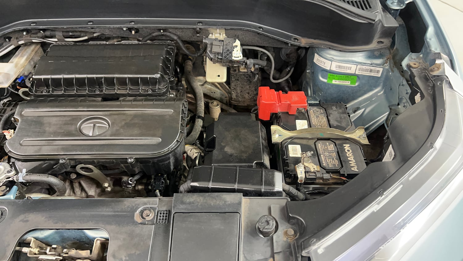 Used 2023 Tata Punch Creative Dual Tone Petrol Manual engine ENGINE LEFT SIDE VIEW