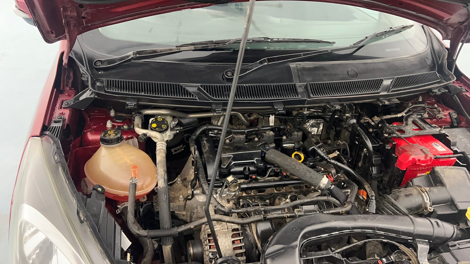 Used 2019 Ford Figo Titanium 1.2 Ti-VCT MT Petrol Manual engine ENGINE RIGHT SIDE HINGE & APRON VIEW