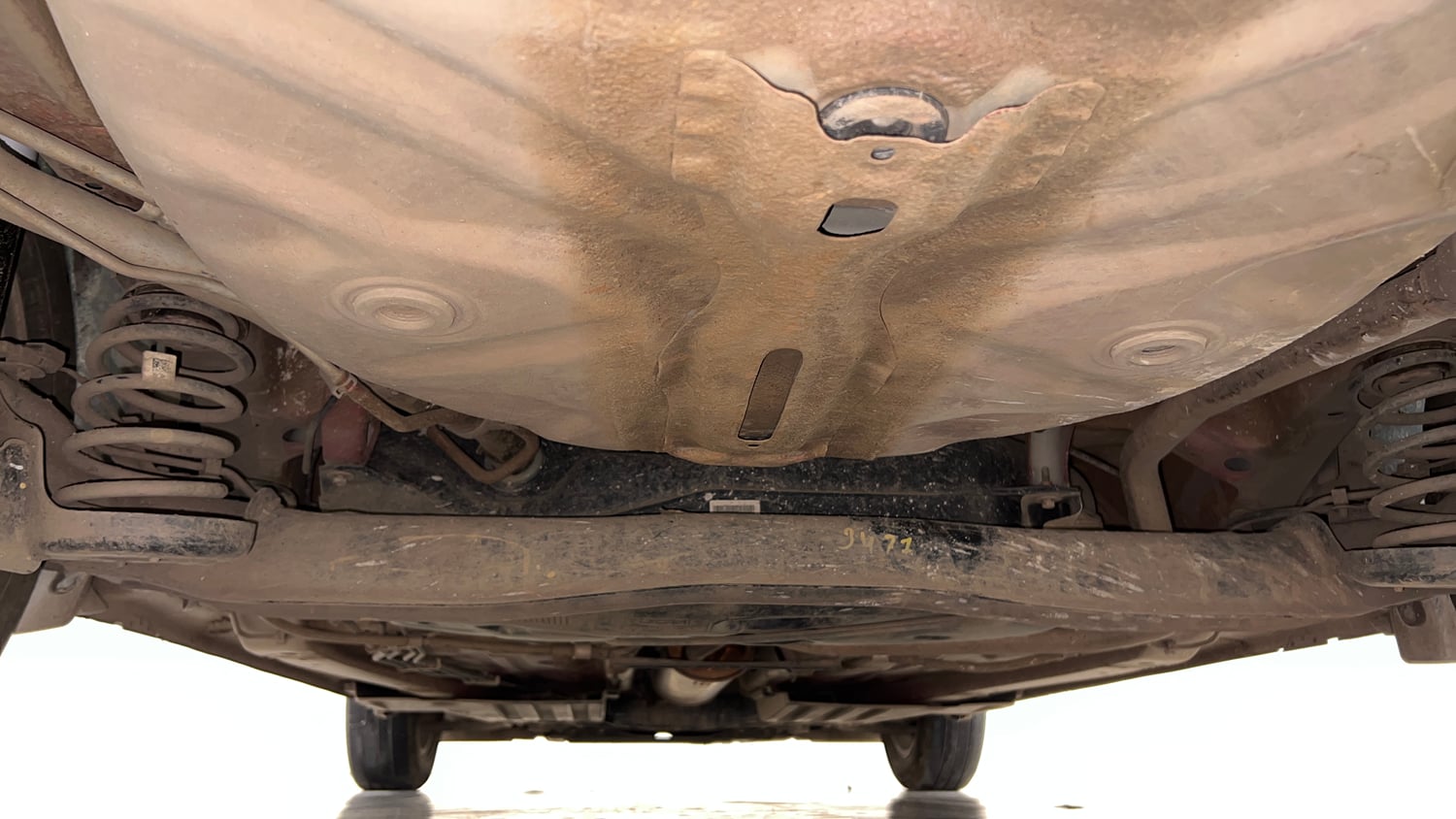 Used 2024 Maruti Suzuki Dzire ZXi Plus AMT Petrol Automatic extra REAR UNDERBODY VIEW (TAKEN FROM REAR)