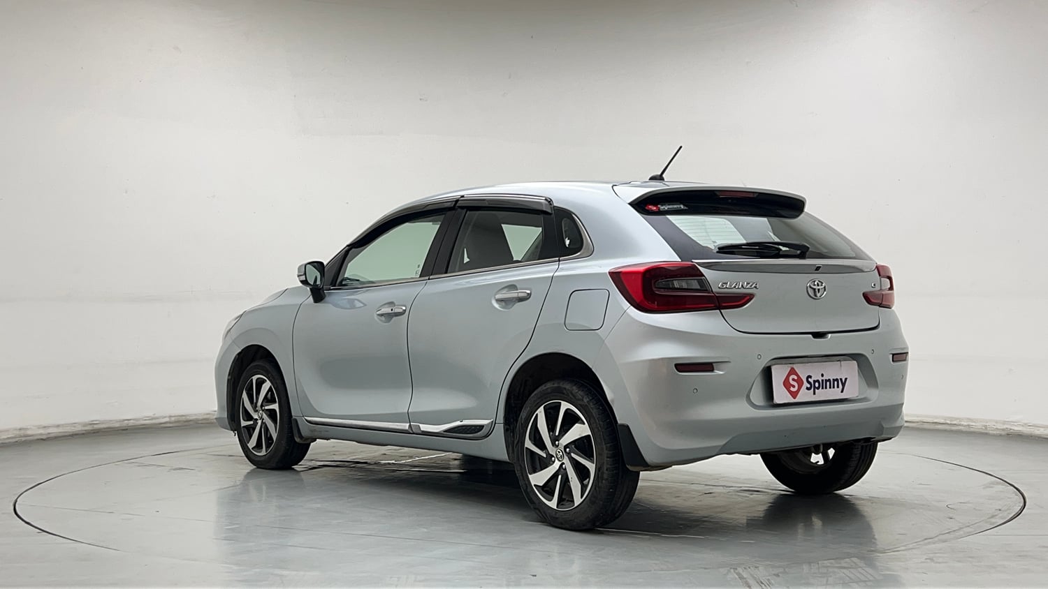 Used 2023 Toyota Glanza G AMT Petrol Automatic exterior LEFT REAR CORNER VIEW