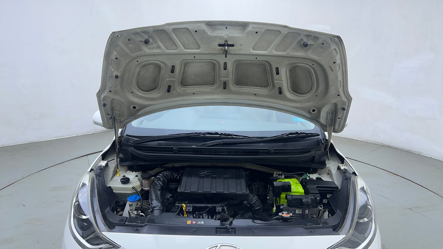 Used 2020 Hyundai Grand i10 Nios Sportz AMT 1.2 Kappa VTVT Petrol Automatic engine ENGINE & BONNET OPEN FRONT VIEW