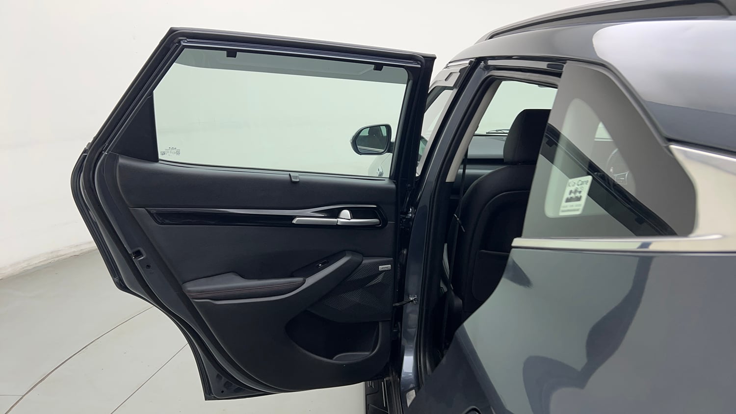 Used 2022 Kia Seltos GTX Plus 1.4 DCT Petrol Automatic interior LEFT REAR DOOR OPEN VIEW
