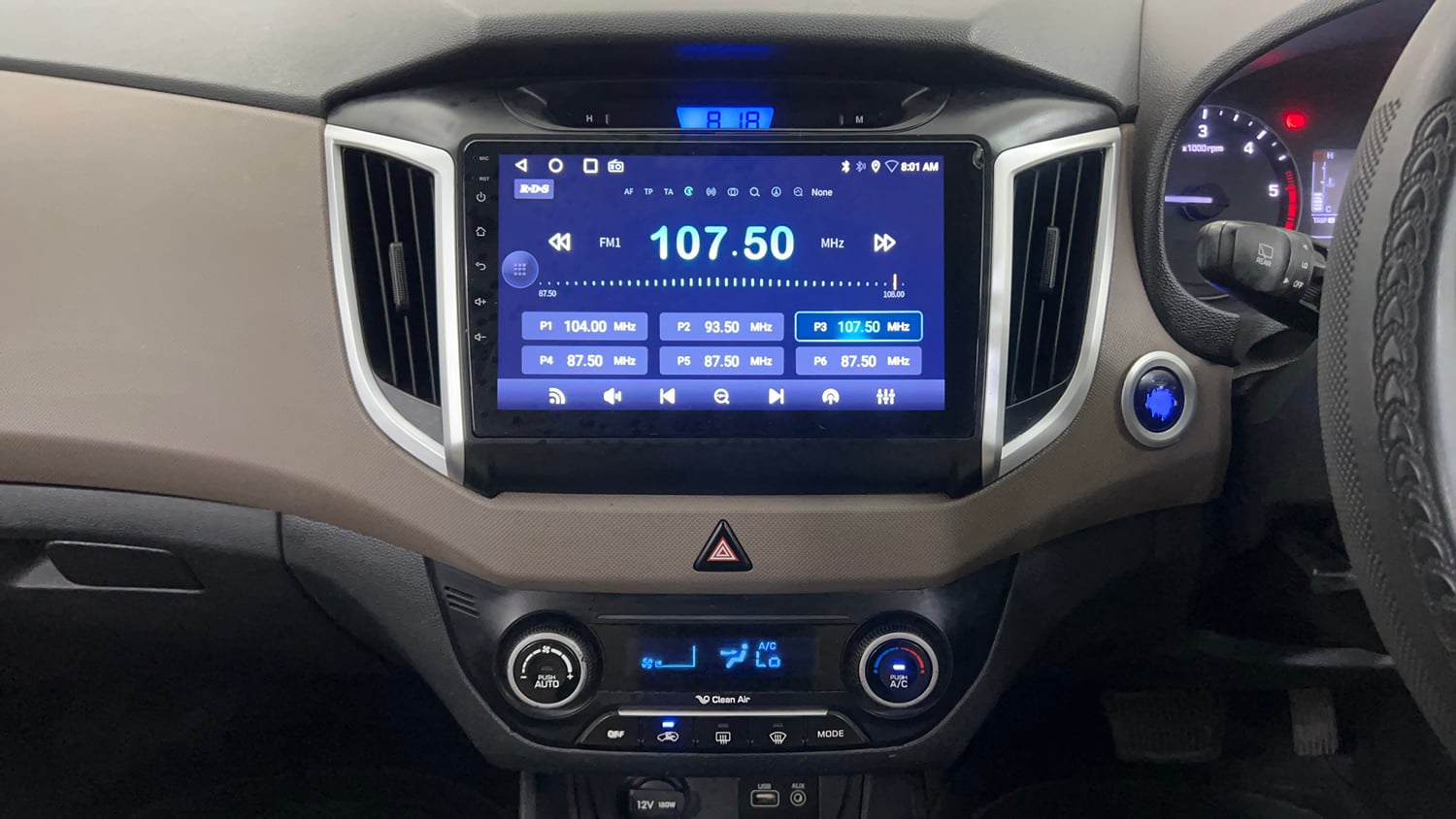 Used 2015 Hyundai Creta 1.6 SX Plus AT Diesel Automatic interior MUSIC SYSTEM & AC CONTROL VIEW