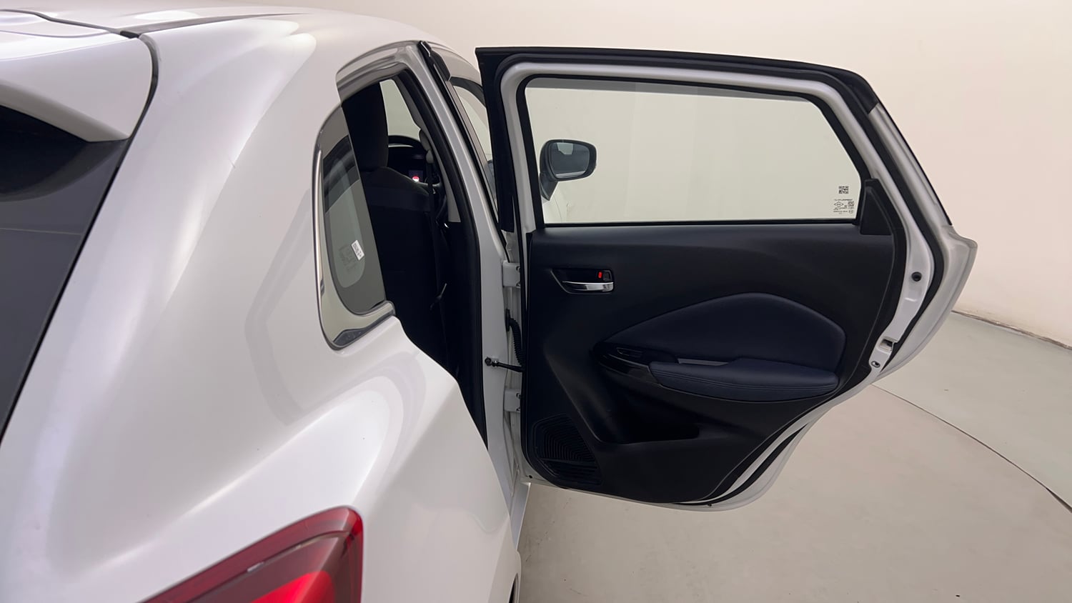 Used 2026 Maruti Suzuki Baleno Zeta MT CNG Cng Manual interior RIGHT REAR DOOR OPEN VIEW