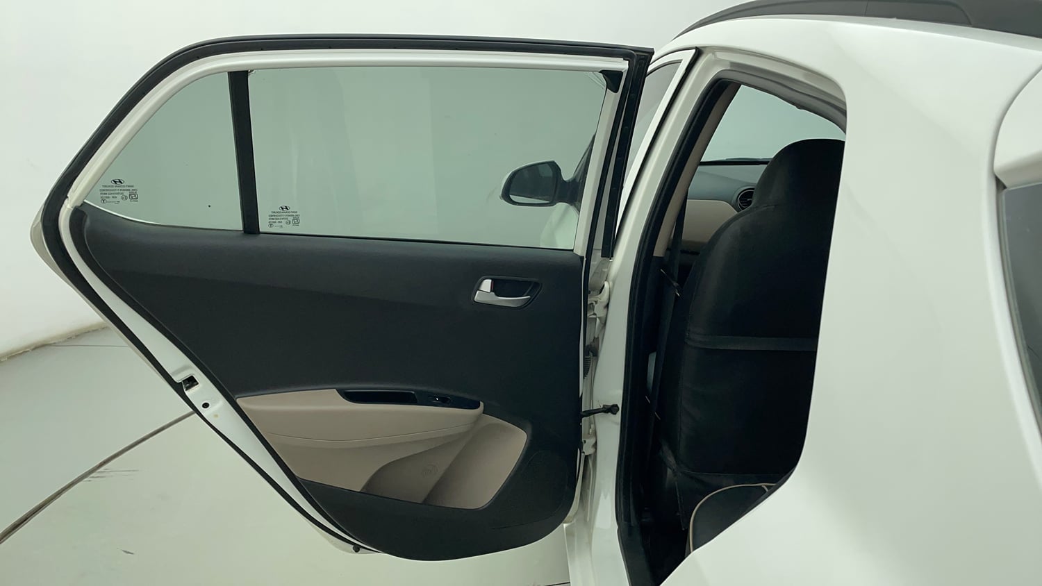 Used 2015 Hyundai Grand i10 Sportz 1.2 Kappa VTVT Petrol Manual interior LEFT REAR DOOR OPEN VIEW