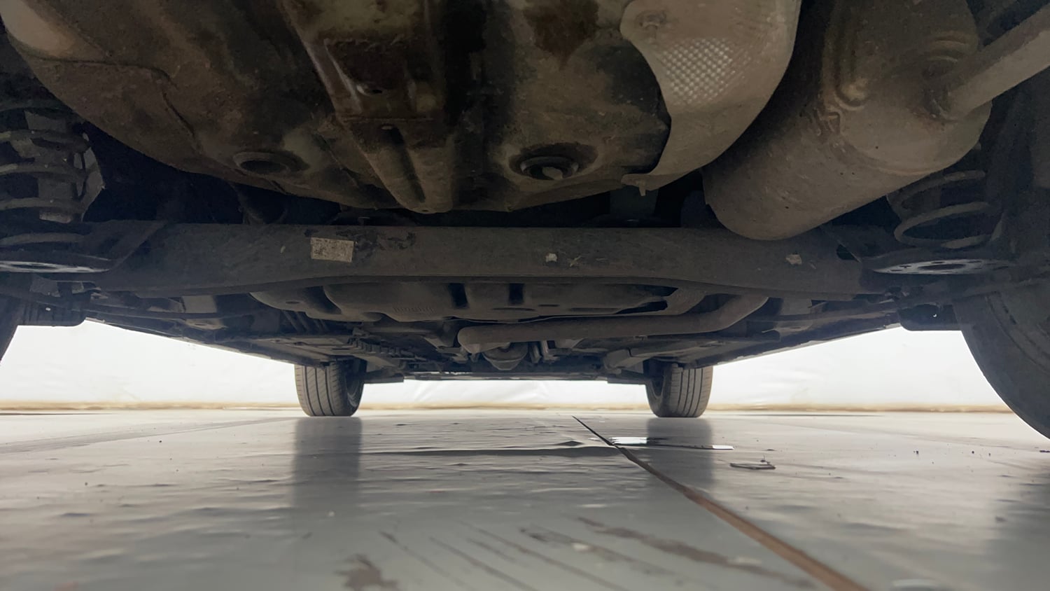 Used 2024 Hyundai New i20 Asta (O) 1.2 IVT Petrol Automatic extra REAR UNDERBODY VIEW (TAKEN FROM REAR)