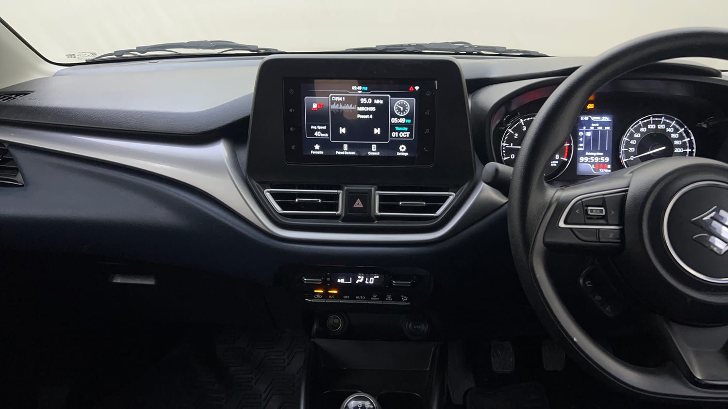 Used 2026 Maruti Suzuki Baleno Zeta MT CNG Cng Manual interior MUSIC SYSTEM & AC CONTROL VIEW