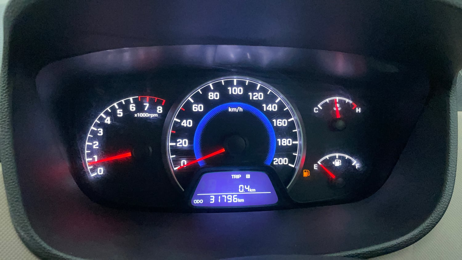 Used 2015 Hyundai Grand i10 Sportz 1.2 Kappa VTVT Petrol Manual interior CLUSTERMETER VIEW