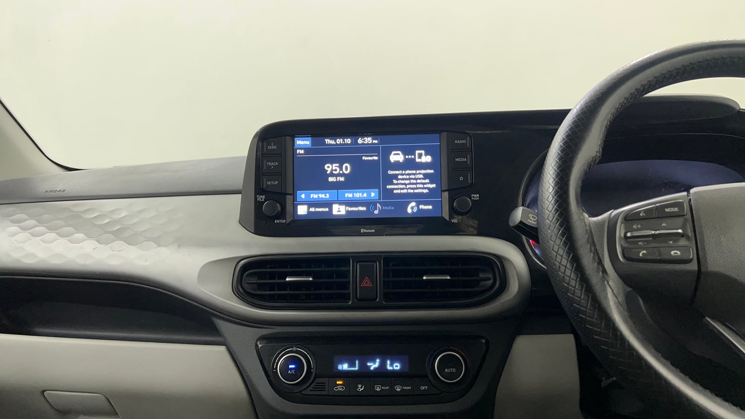 Used 2021 Hyundai Grand i10 Nios Sportz 1.2 Kappa VTVT CNG Cng Manual interior MUSIC SYSTEM & AC CONTROL VIEW