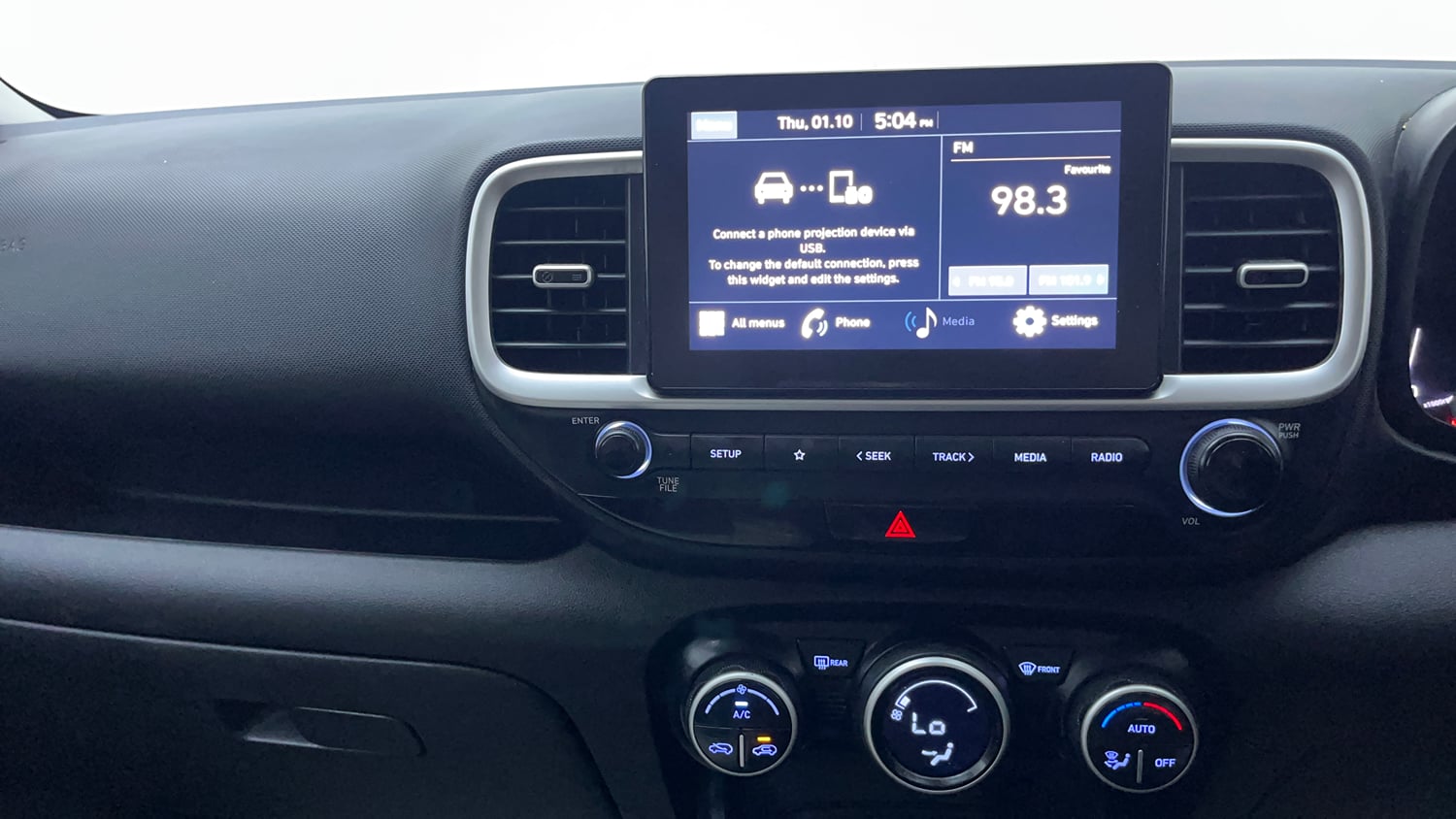 Used 2021 Hyundai Venue S Plus 1.2 Petrol Petrol Manual interior MUSIC SYSTEM & AC CONTROL VIEW
