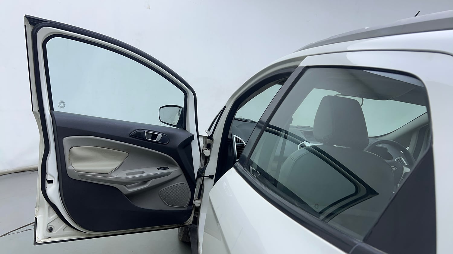 Used 2017 Ford EcoSport Trend+ 1.5L TDCi Diesel Manual interior LEFT FRONT DOOR OPEN VIEW