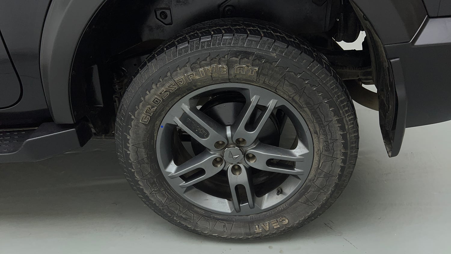 Used 2023 Mahindra Thar LX Hard Top Petrol MT 4WD Petrol Manual tyres LEFT REAR TYRE RIM VIEW