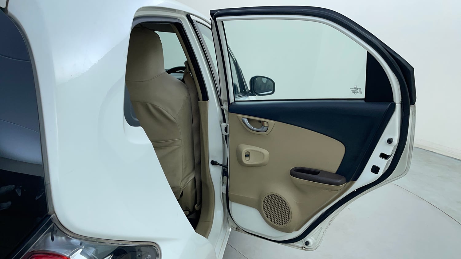 Used 2013 Honda Brio VX MT Petrol Manual interior RIGHT REAR DOOR OPEN VIEW