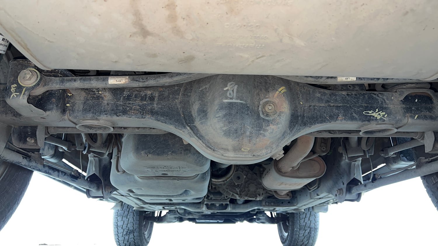 Used 2023 Mahindra Thar LX Hard Top Petrol MT 4WD Petrol Manual extra REAR UNDERBODY VIEW (TAKEN FROM REAR)