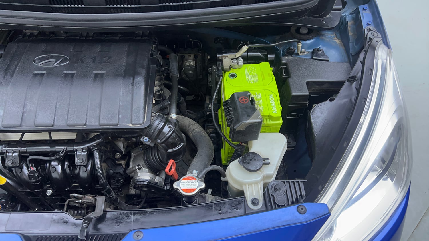 Used 2018 Hyundai Grand i10 Sportz AT 1.2 Kappa VTVT Petrol Automatic engine ENGINE LEFT SIDE VIEW