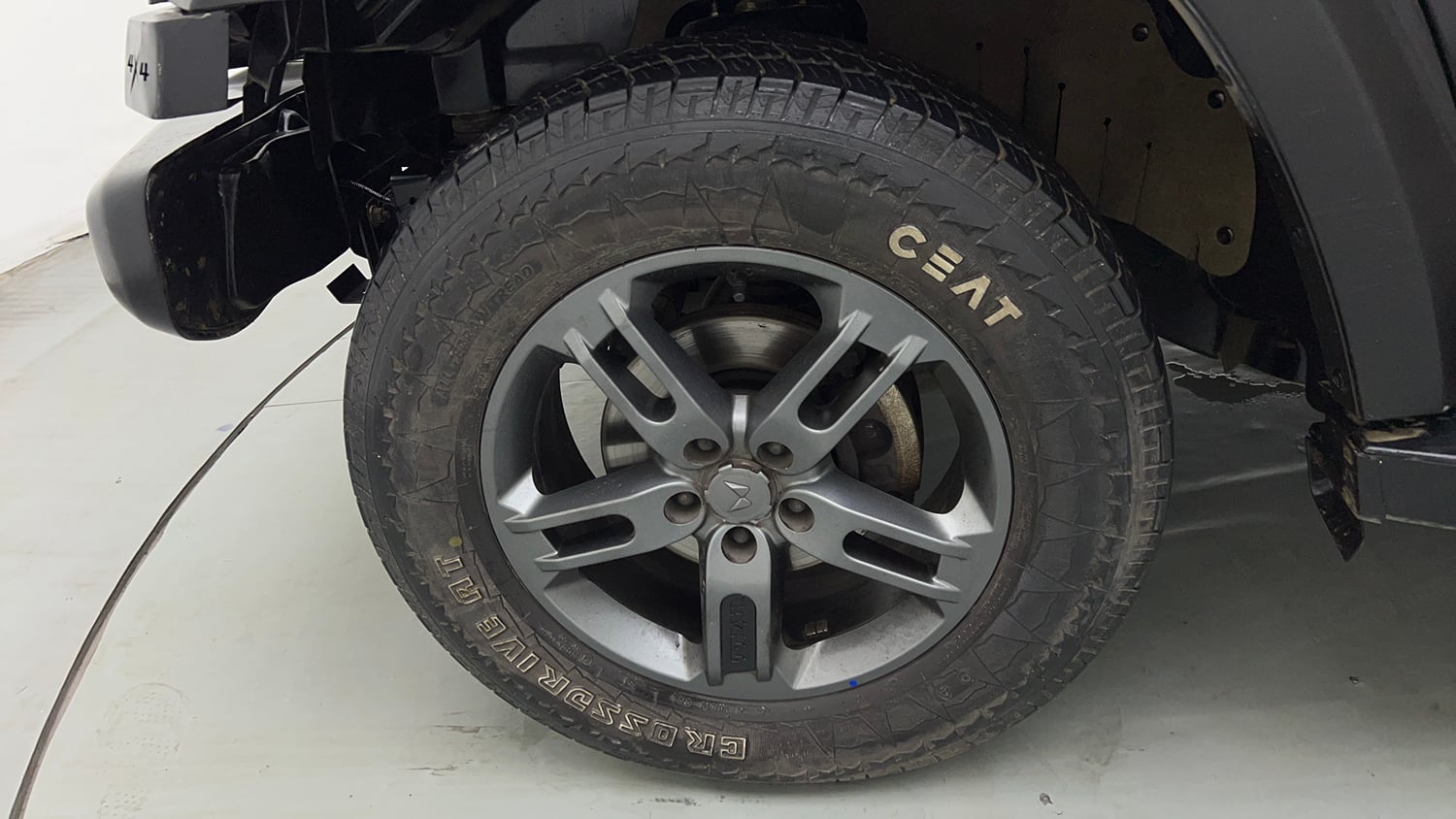Used 2023 Mahindra Thar LX Hard Top Petrol MT 4WD Petrol Manual tyres LEFT FRONT TYRE RIM VIEW