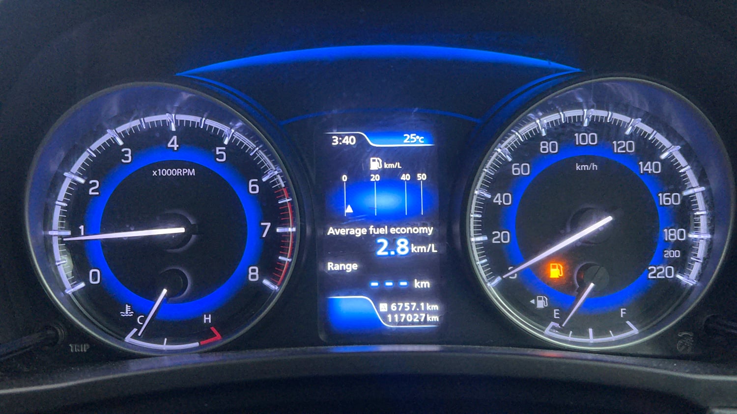 Used 2019 Maruti Suzuki Baleno RS 1.0 Petrol Manual interior CLUSTERMETER VIEW