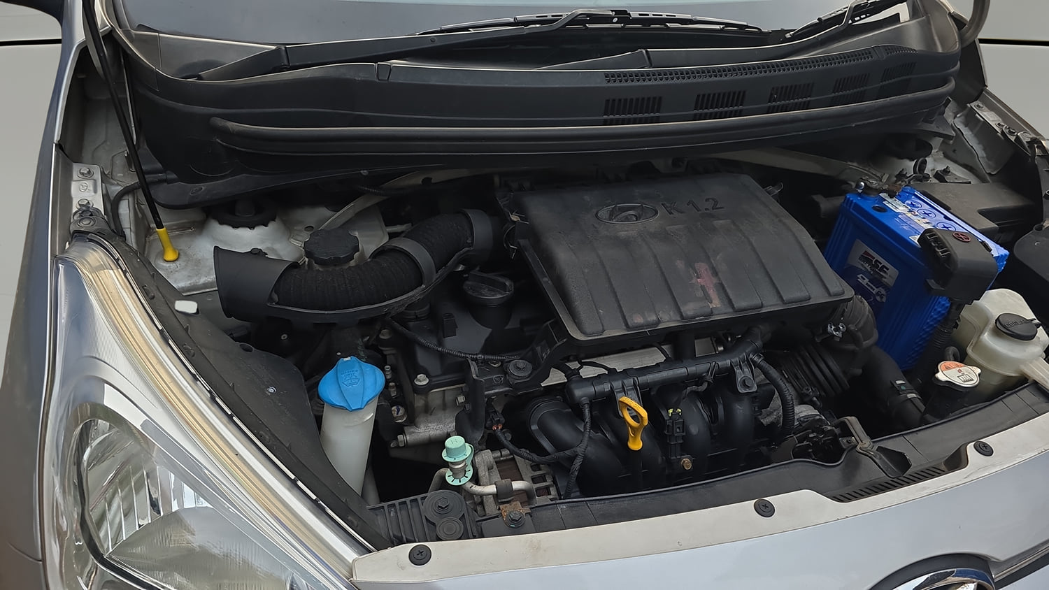 Used 2015 Hyundai Grand i10 Asta 1.2 Kappa VTVT Petrol Manual engine ENGINE RIGHT SIDE VIEW
