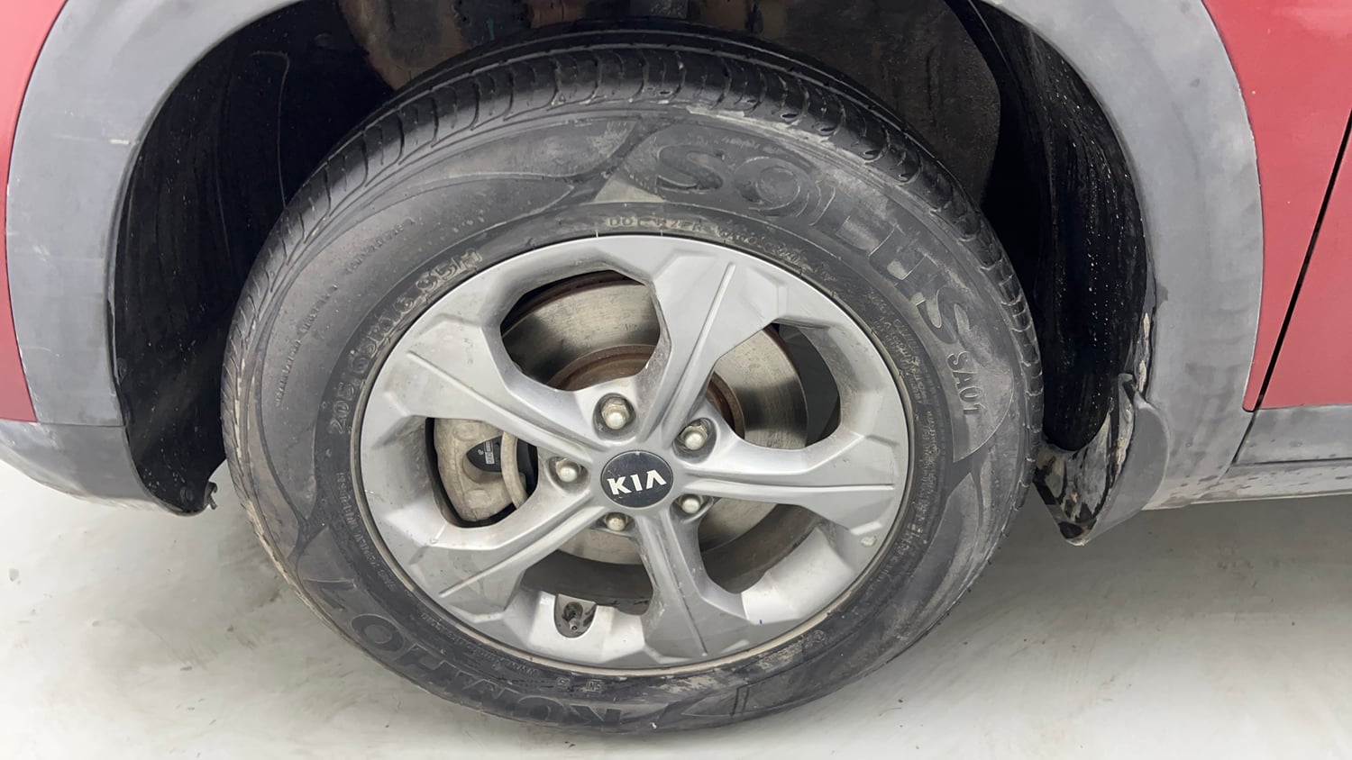 Used 2020 Kia Seltos HTK Plus 1.5 Petrol Manual tyres LEFT FRONT TYRE RIM VIEW