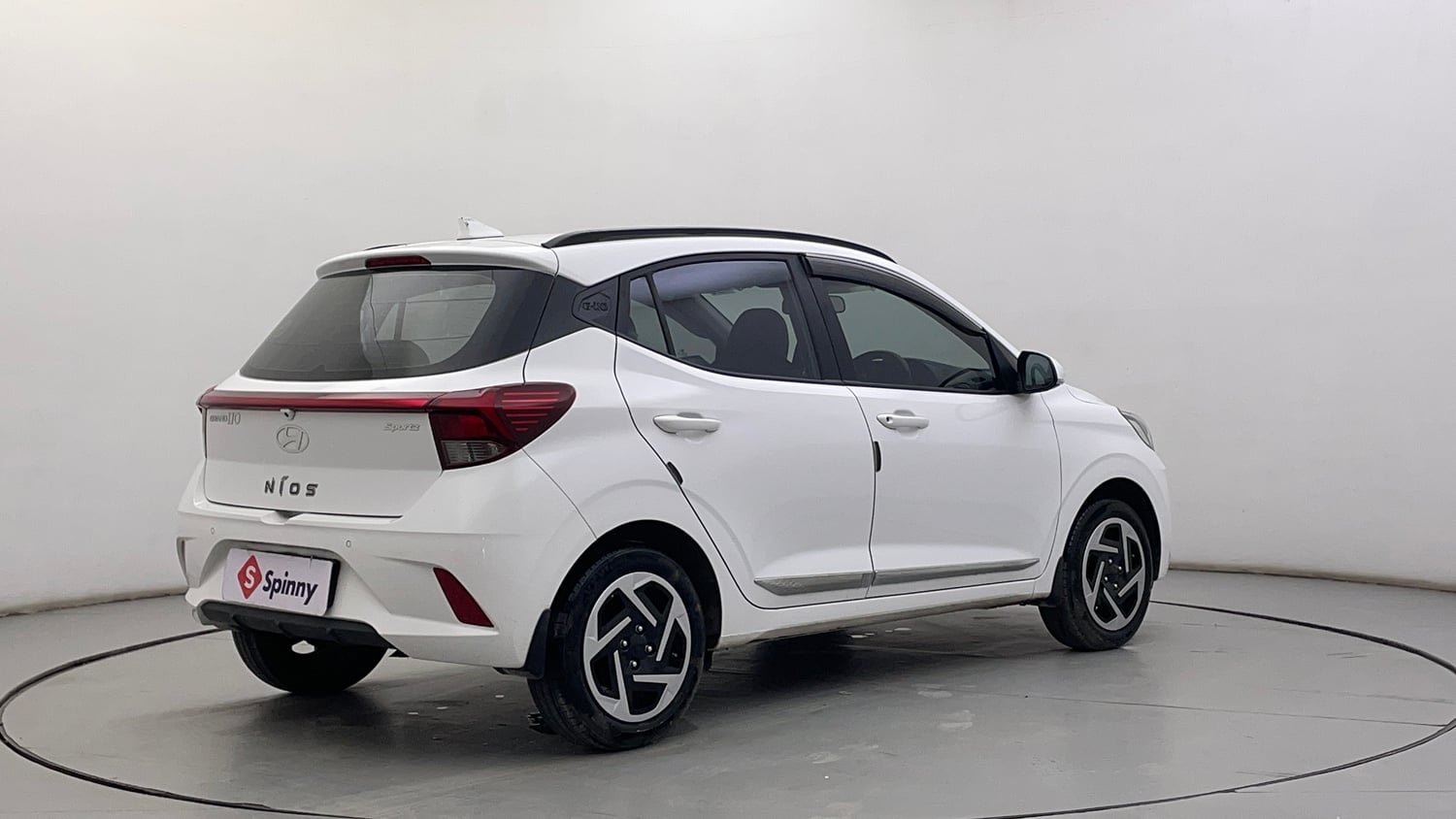 Used 2024 Hyundai Grand i10 Nios Sportz 1.2 Kappa VTVT Petrol Manual exterior RIGHT REAR CORNER VIEW