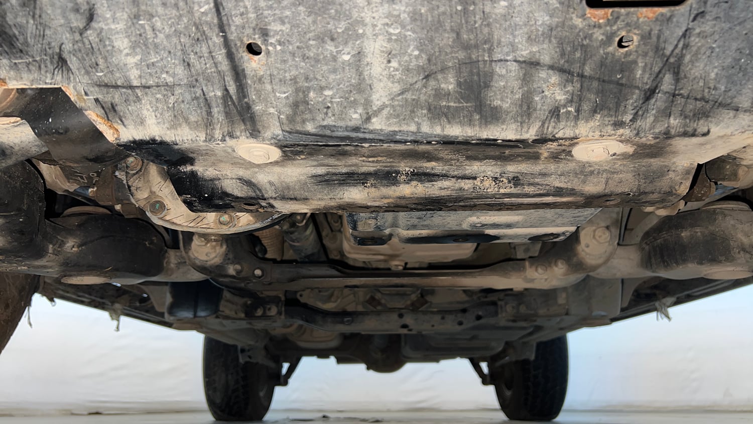 Used 2023 Mahindra Thar LX Hard Top Petrol MT 4WD Petrol Manual extra FRONT LEFT UNDERBODY VIEW