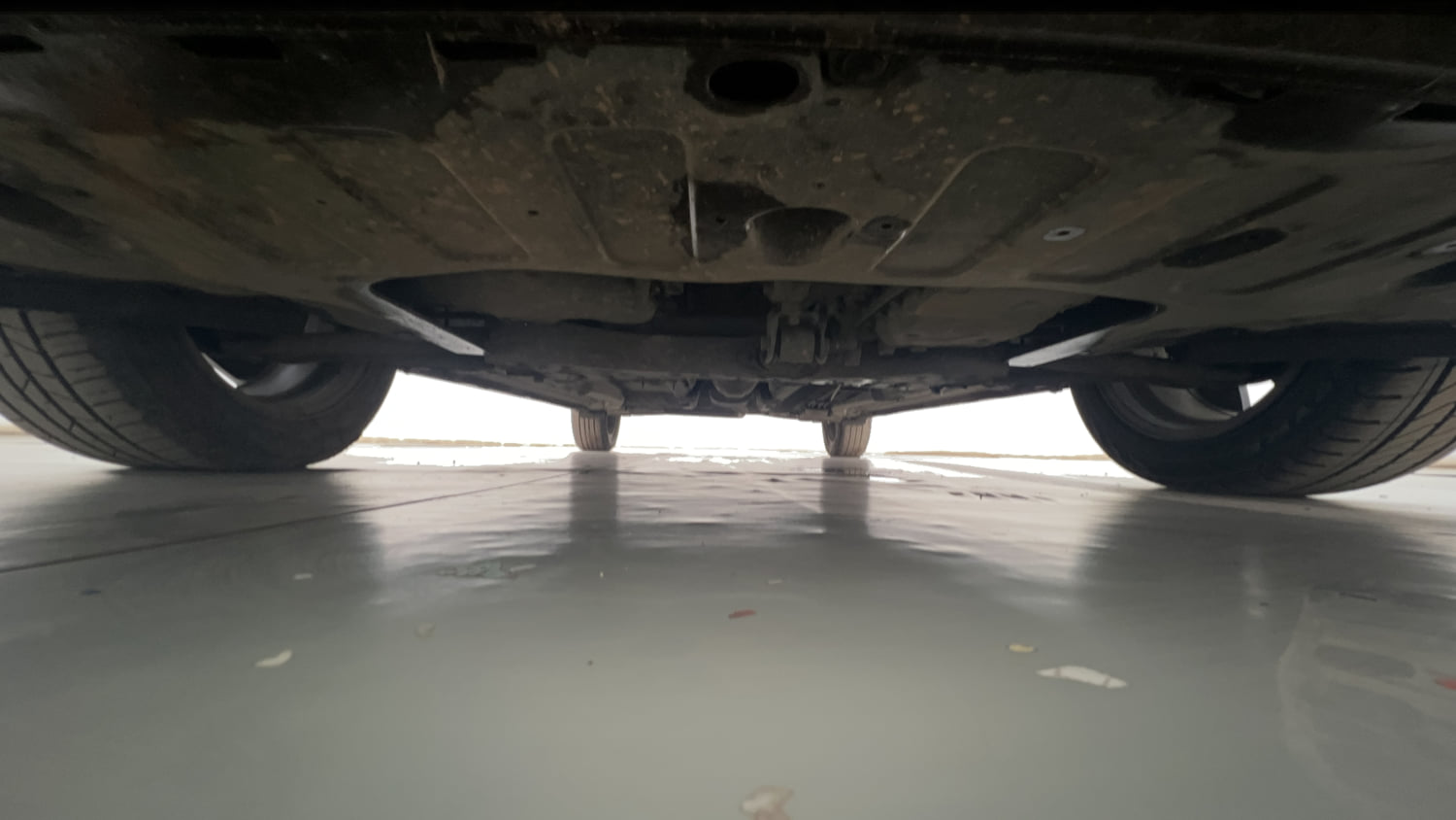 Used 2024 Hyundai New i20 Asta (O) 1.2 IVT Petrol Automatic extra FRONT LEFT UNDERBODY VIEW