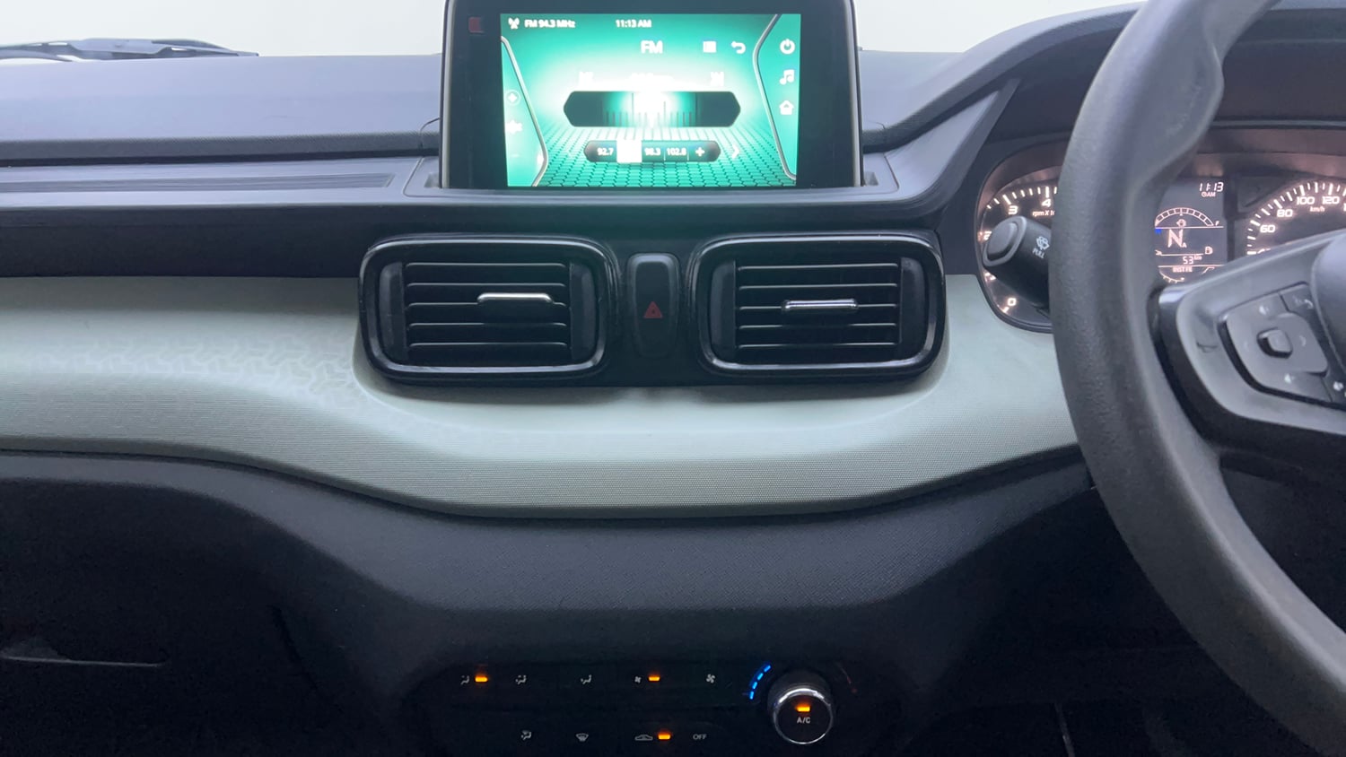 Used 2023 Tata Punch Adventure Rhythm Pack AMT Petrol Automatic interior MUSIC SYSTEM & AC CONTROL VIEW