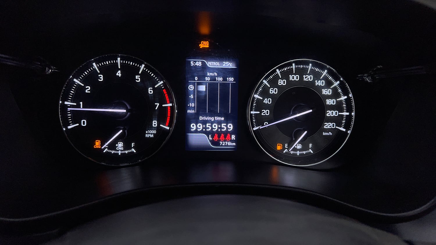 Used 2026 Maruti Suzuki Baleno Zeta MT CNG Cng Manual interior CLUSTERMETER VIEW