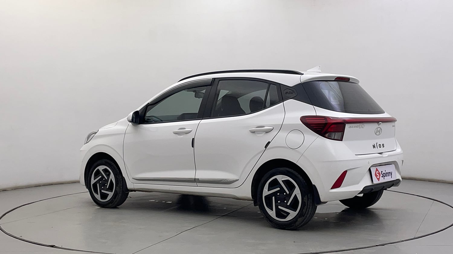 Used 2024 Hyundai Grand i10 Nios Sportz 1.2 Kappa VTVT Petrol Manual exterior LEFT REAR CORNER VIEW