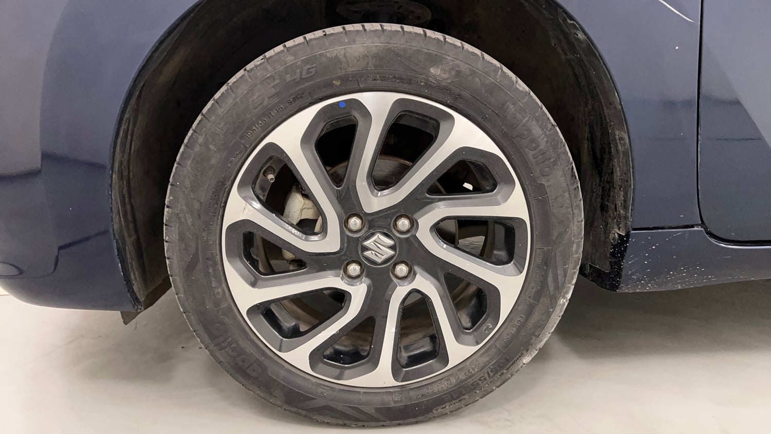 Used 2022 Maruti Suzuki Baleno Alpha MT Petrol Manual tyres LEFT FRONT TYRE RIM VIEW