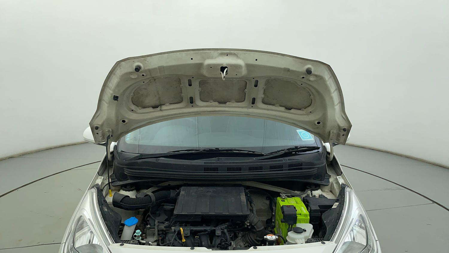 Used 2015 Hyundai Grand i10 Sportz 1.2 Kappa VTVT Petrol Manual engine ENGINE & BONNET OPEN FRONT VIEW