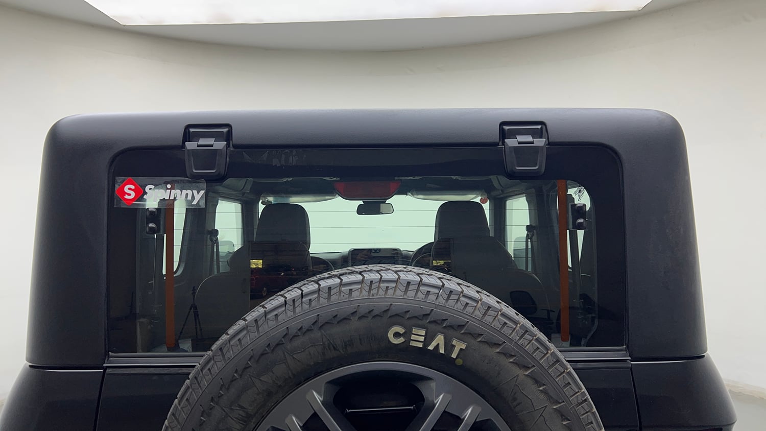 Used 2023 Mahindra Thar LX Hard Top Petrol MT 4WD Petrol Manual exterior BACK WINDSHIELD VIEW