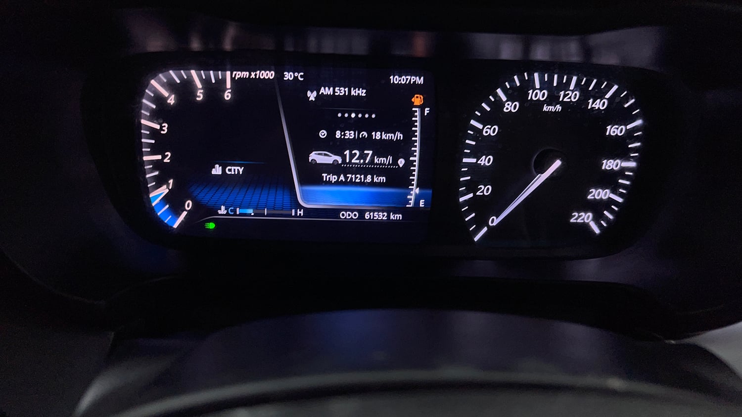 Used 2022 Tata Altroz XZ Plus Diesel Diesel Manual interior CLUSTERMETER VIEW