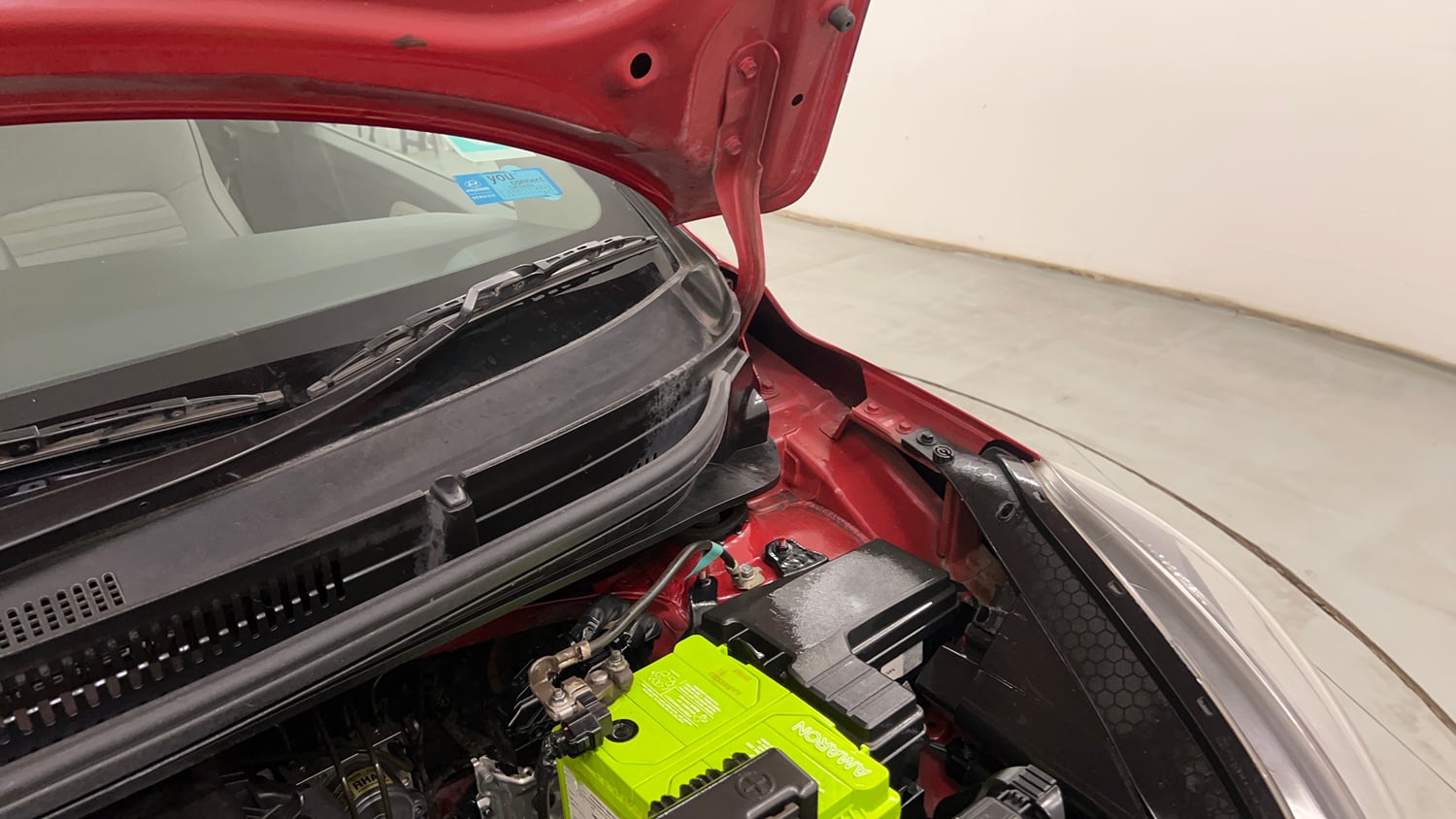 Used 2021 Hyundai Aura S 1.2 AMT Petrol Petrol Automatic engine ENGINE LEFT SIDE HINGE & APRON VIEW