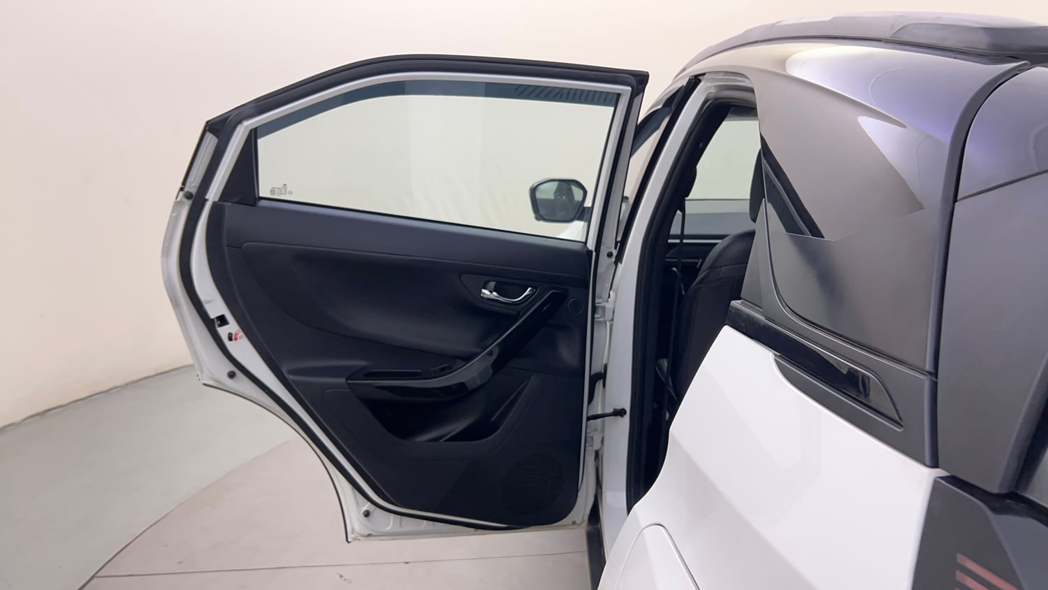 Used 2024 Tata Nexon Fearless Plus S 1.2 Revotron Petrol 6MT DT Petrol Manual interior LEFT REAR DOOR OPEN VIEW