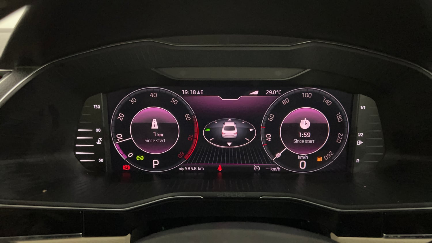 Used 2021 Skoda Superb L&K AT Petrol Automatic interior CLUSTERMETER VIEW