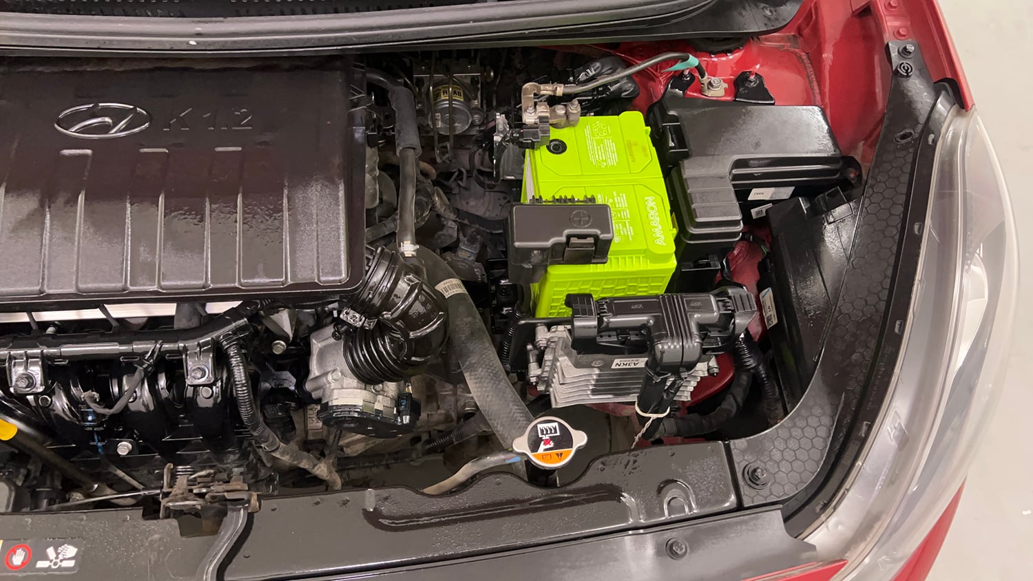 Used 2021 Hyundai Aura S 1.2 AMT Petrol Petrol Automatic engine ENGINE LEFT SIDE VIEW