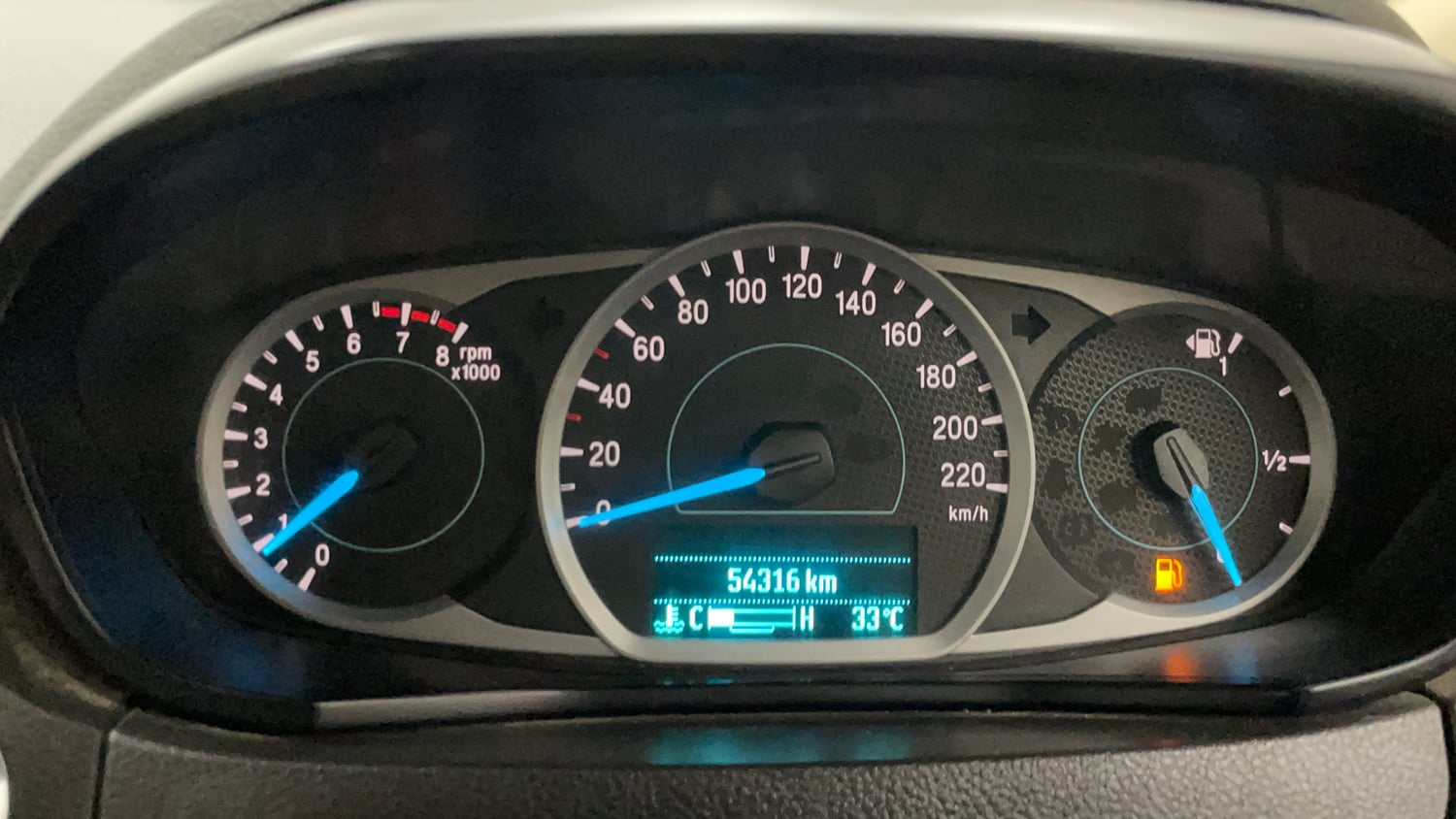 Used 2019 Ford Figo Aspire Titanium 1.2 Ti-VCT Petrol Manual interior CLUSTERMETER VIEW