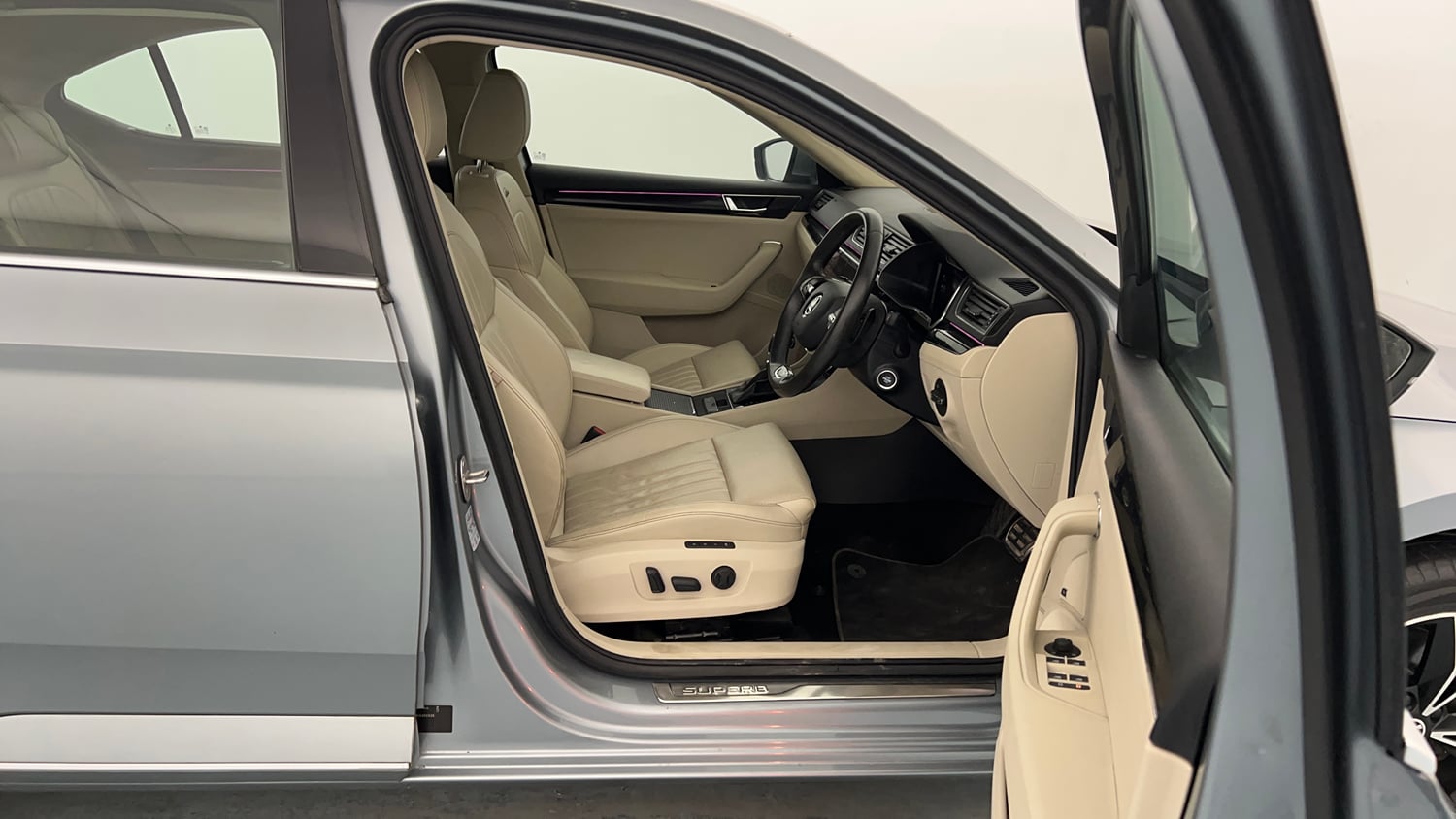 Used 2021 Skoda Superb L&K AT Petrol Automatic interior RIGHT SIDE FRONT DOOR CABIN VIEW