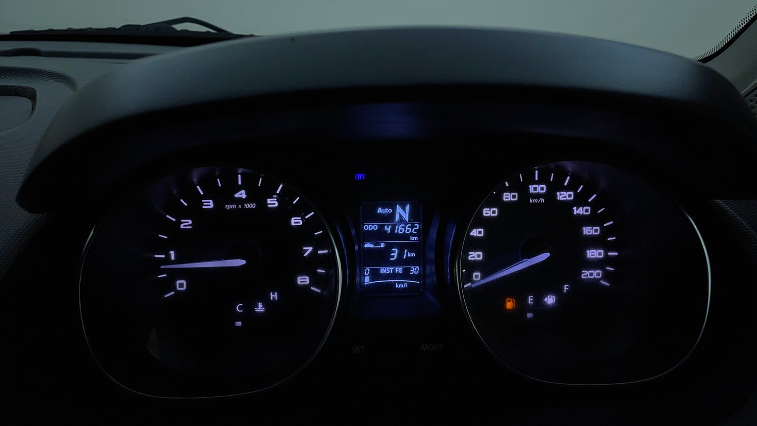 Used 2018 Tata Tiago Revotron XZA Petrol Automatic interior CLUSTERMETER VIEW