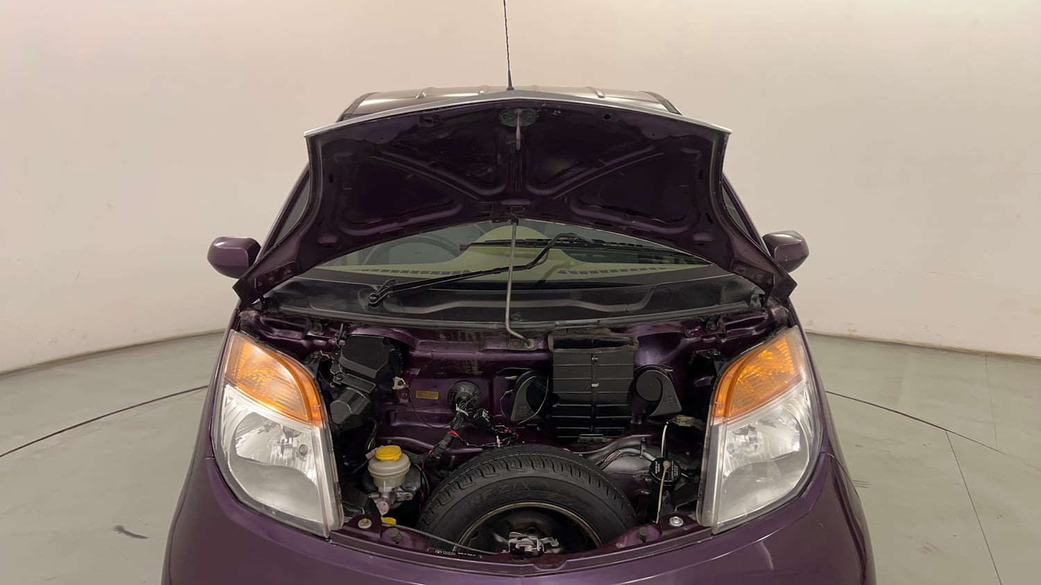 Used 2015 Tata Nano Twist XT Petrol Manual engine ENGINE & BONNET OPEN FRONT VIEW