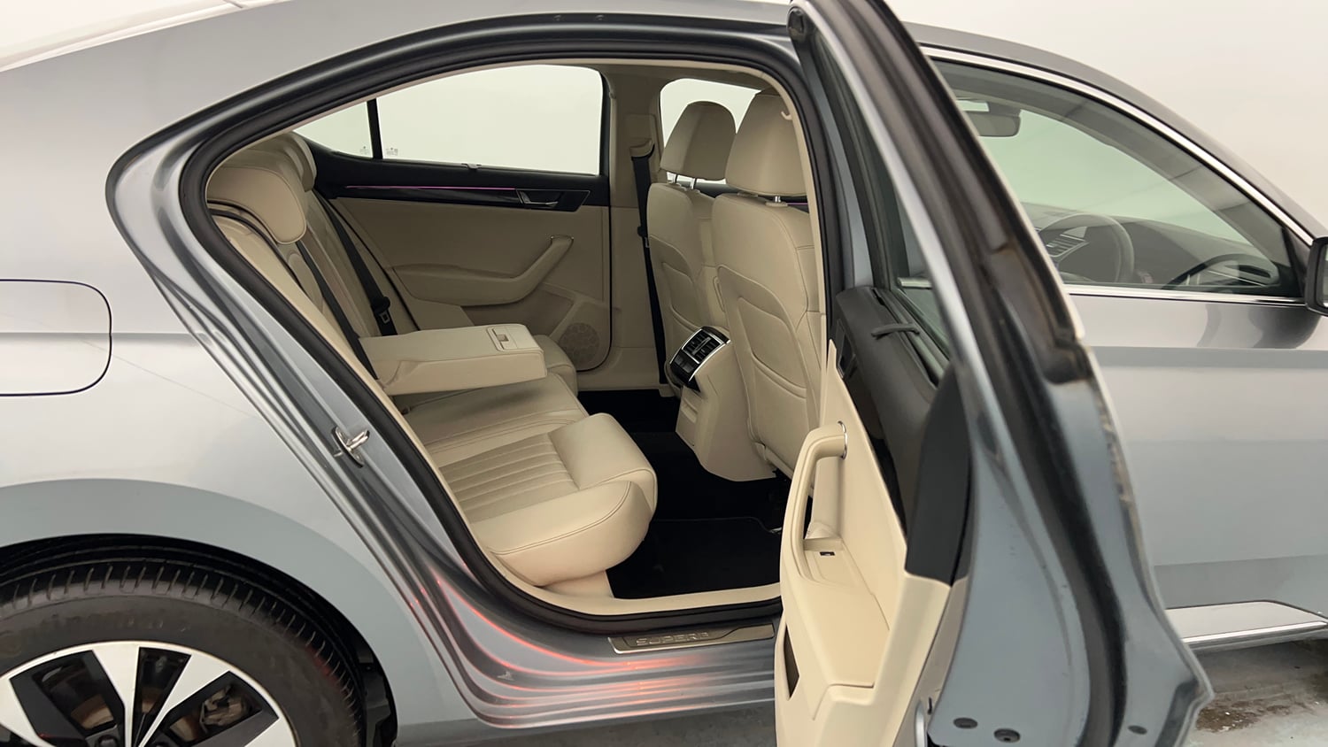 Used 2021 Skoda Superb L&K AT Petrol Automatic interior RIGHT SIDE REAR DOOR CABIN VIEW