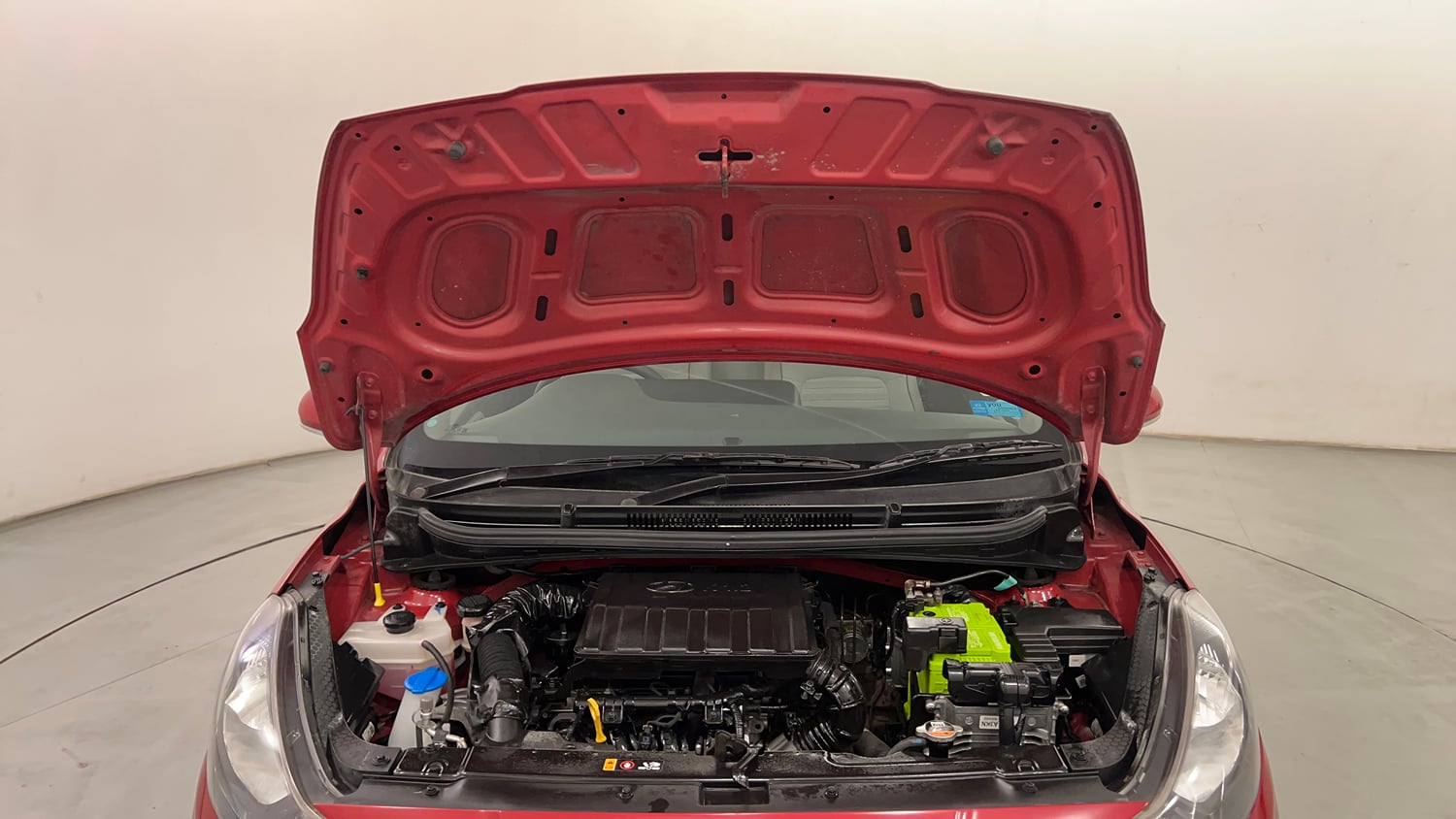Used 2021 Hyundai Aura S 1.2 AMT Petrol Petrol Automatic engine ENGINE & BONNET OPEN FRONT VIEW