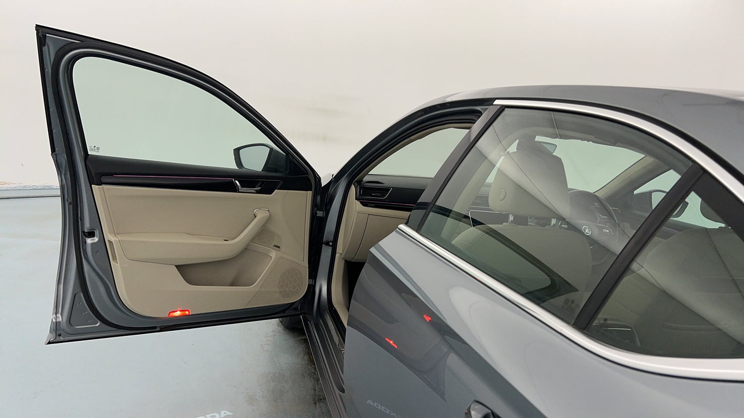 Used 2021 Skoda Superb L&K AT Petrol Automatic interior LEFT FRONT DOOR OPEN VIEW
