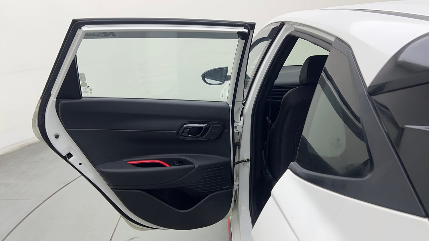 Used 2022 Hyundai i20 N Line N8 1.0 Turbo DCT Petrol Automatic interior LEFT REAR DOOR OPEN VIEW