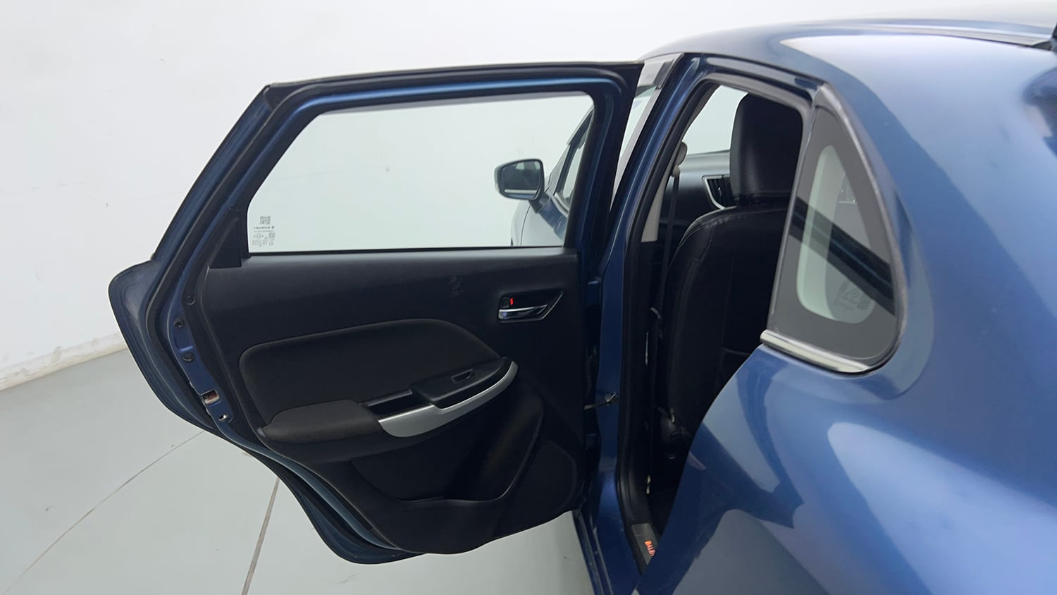Used 2018 Maruti Suzuki Baleno Delta 1.2 Petrol Manual interior LEFT REAR DOOR OPEN VIEW