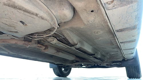 Used 2021 Renault Duster RXS 1.3 Turbo Petrol MT Petrol Manual extra REAR RIGHT UNDERBODY VIEW