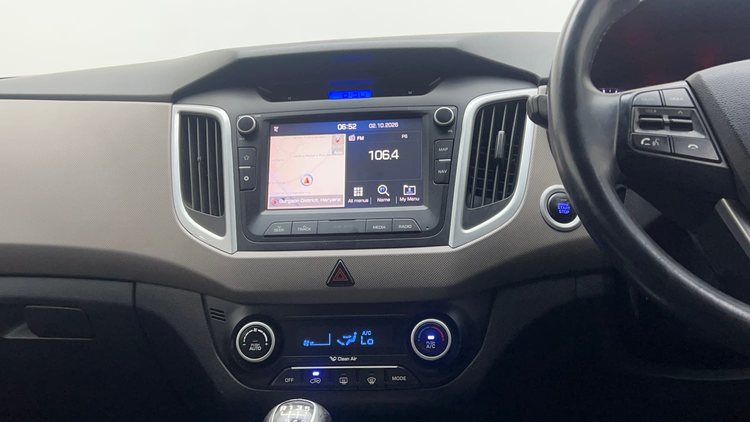 Used 2018 Hyundai Creta SX 1.6 Petrol Petrol Manual interior MUSIC SYSTEM & AC CONTROL VIEW